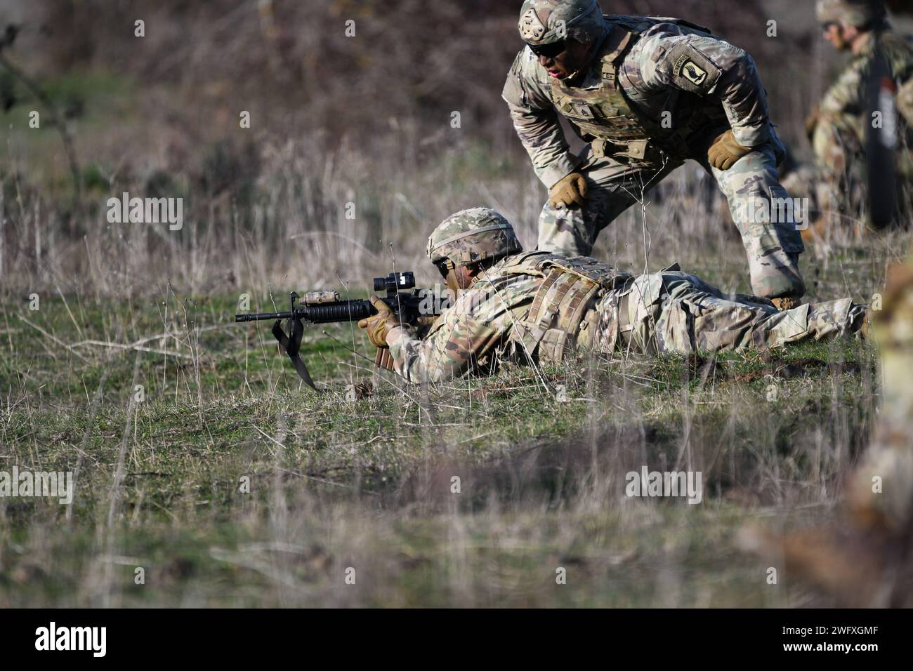 U.S. Army paratroopers assigned to the 173rd Brigade Support Battalion ...