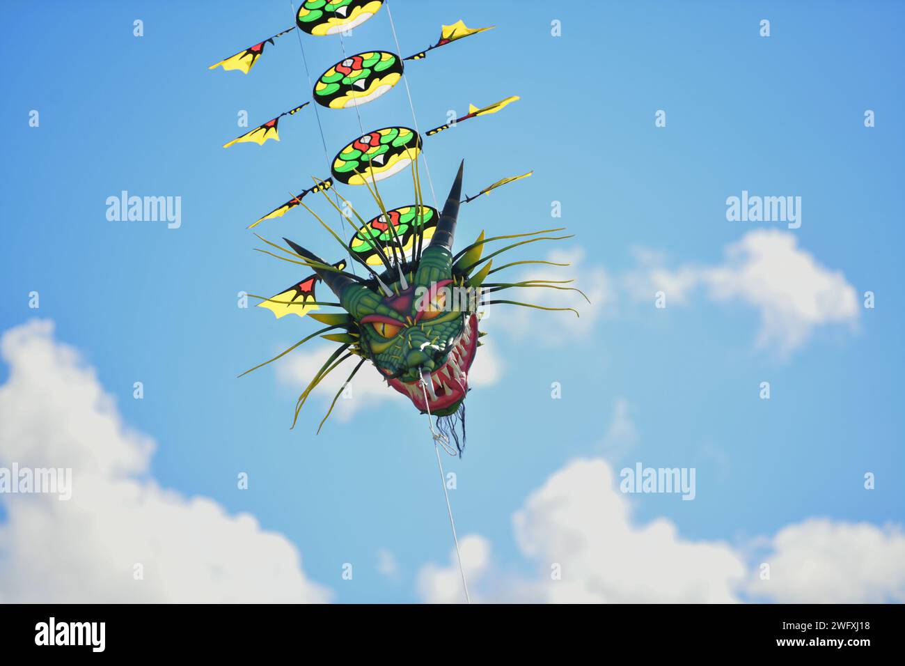 Dragon kite in the sky Stock Photo