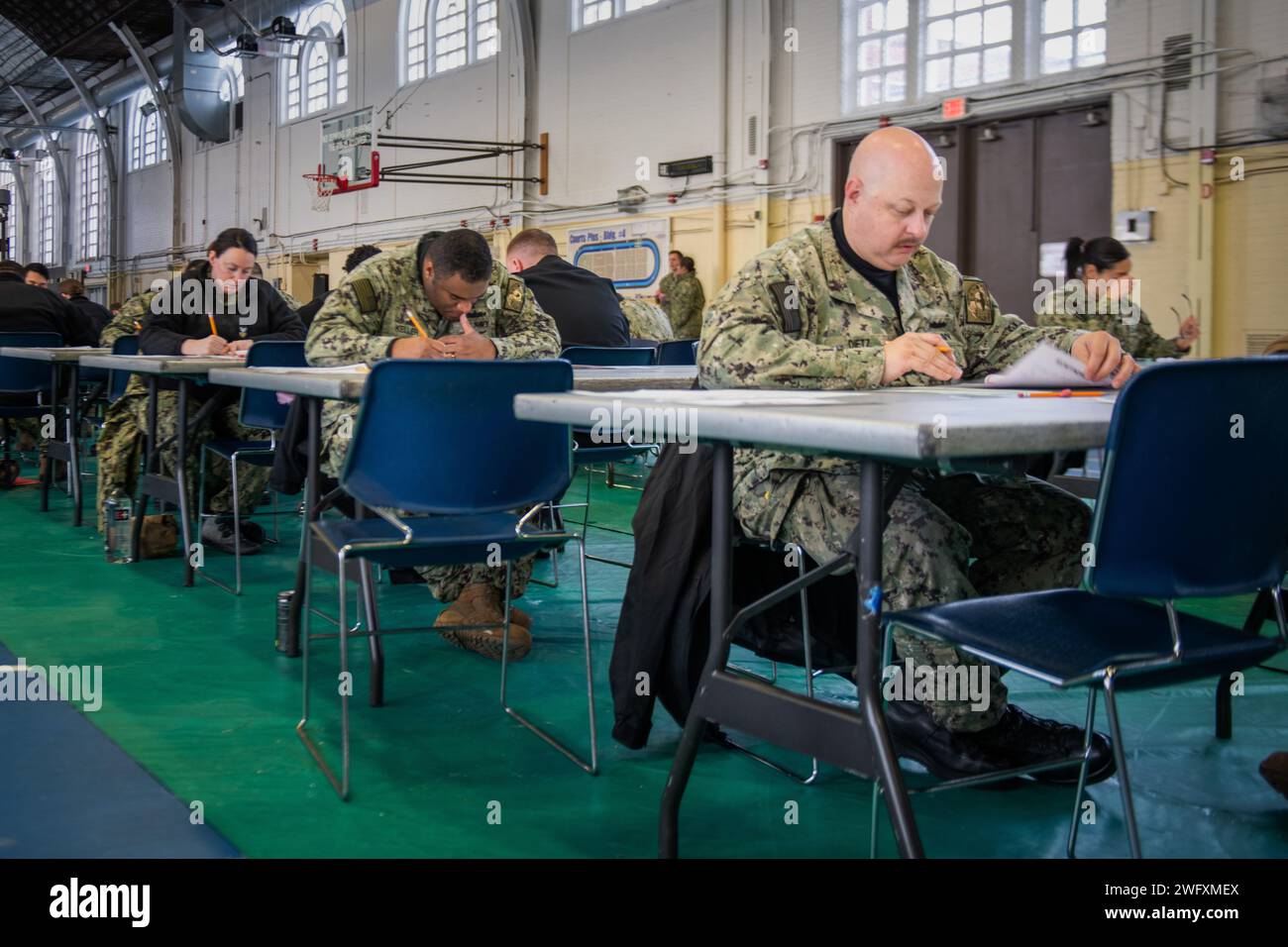 GREAT LAKES, Il. (January 18, 2024) Sailors attached to Naval Station