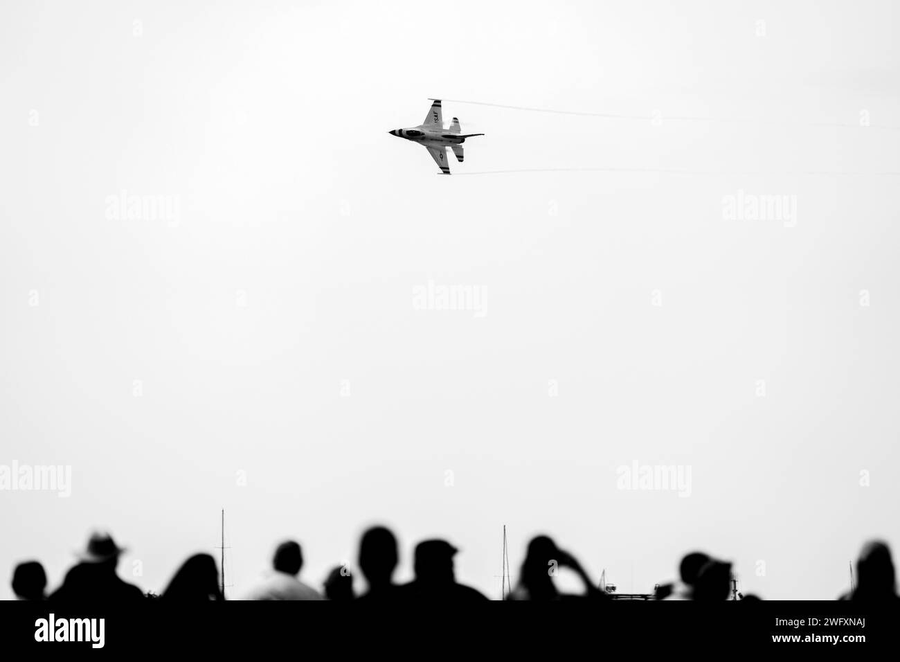 The U.S. Air Force Air Demonstration Squadron “Thunderbirds” perform