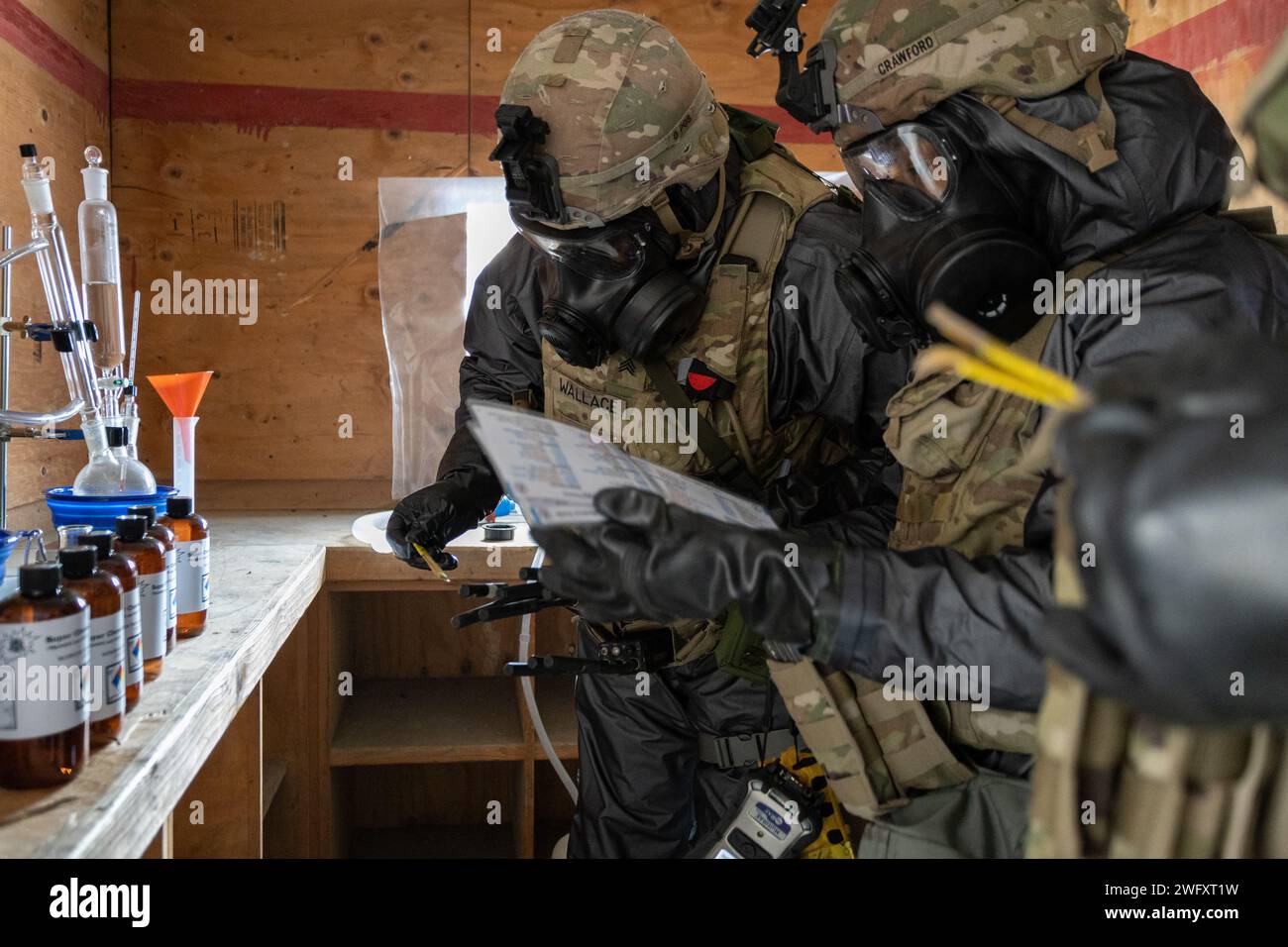 Soldiers assigned to 501st CBRN (Chemical, Biological, Radiological and ...