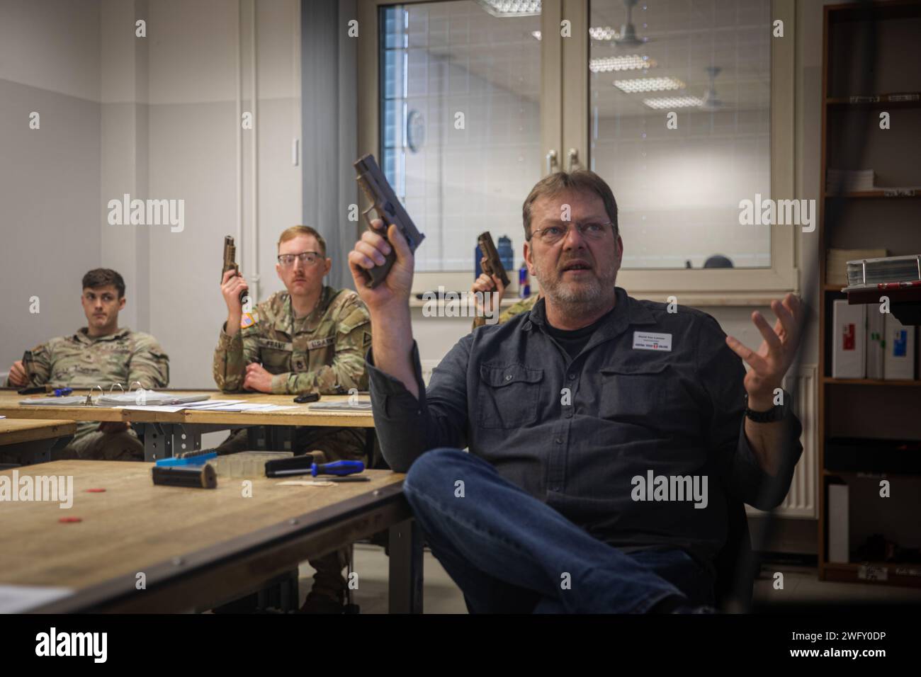 U.S. Army Soldiers attend the Small Arms Maintenance course at the