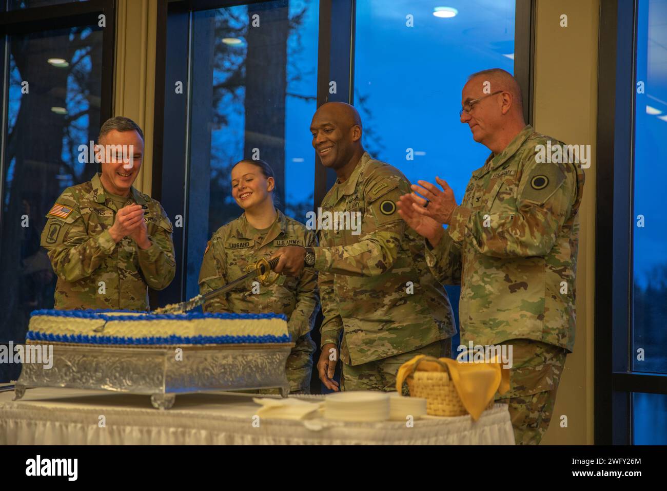 Lt. Gen. Xavier T. Brunson and Command Sgt. Maj. Shawn F. Carns