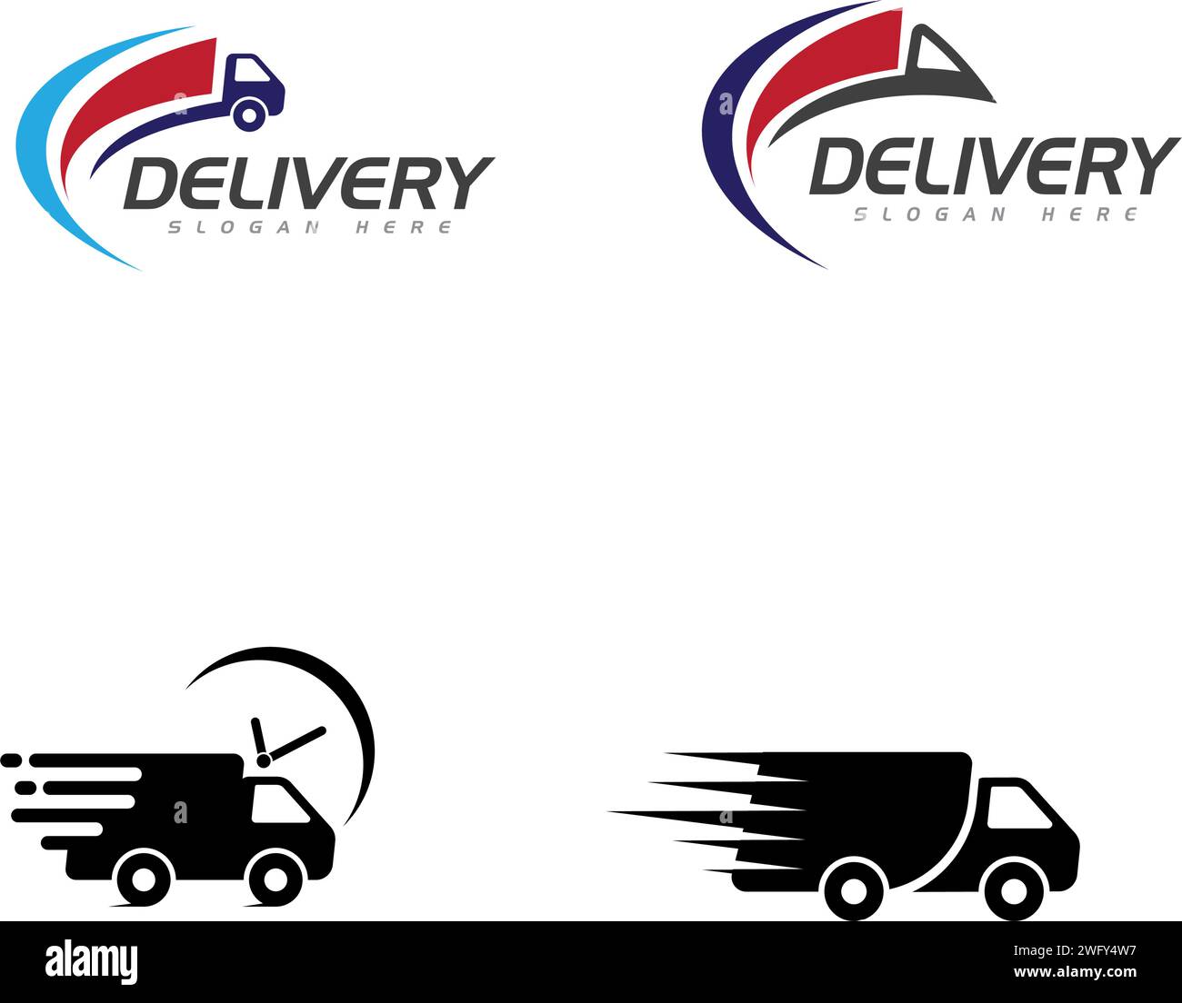 Fast shipping delivery truck flat vector icon Stock Vector Image & Art ...