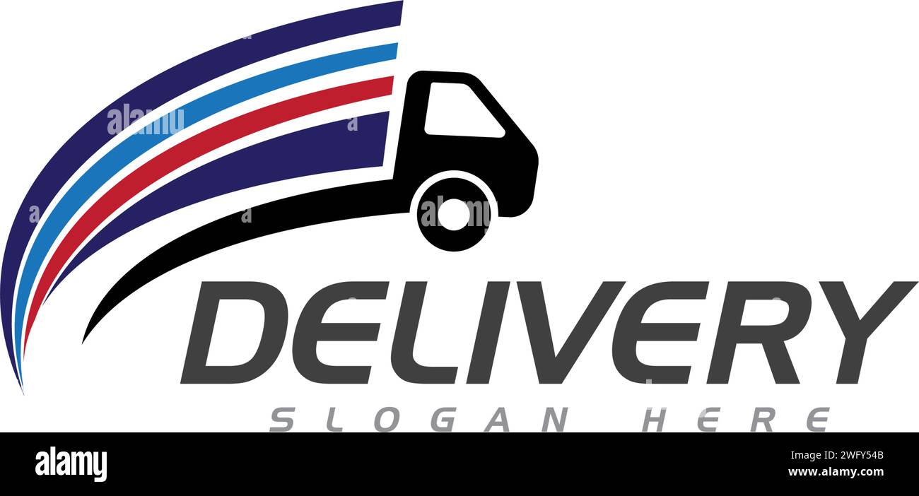 Fast shipping delivery truck flat vector icon Stock Vector Image & Art ...