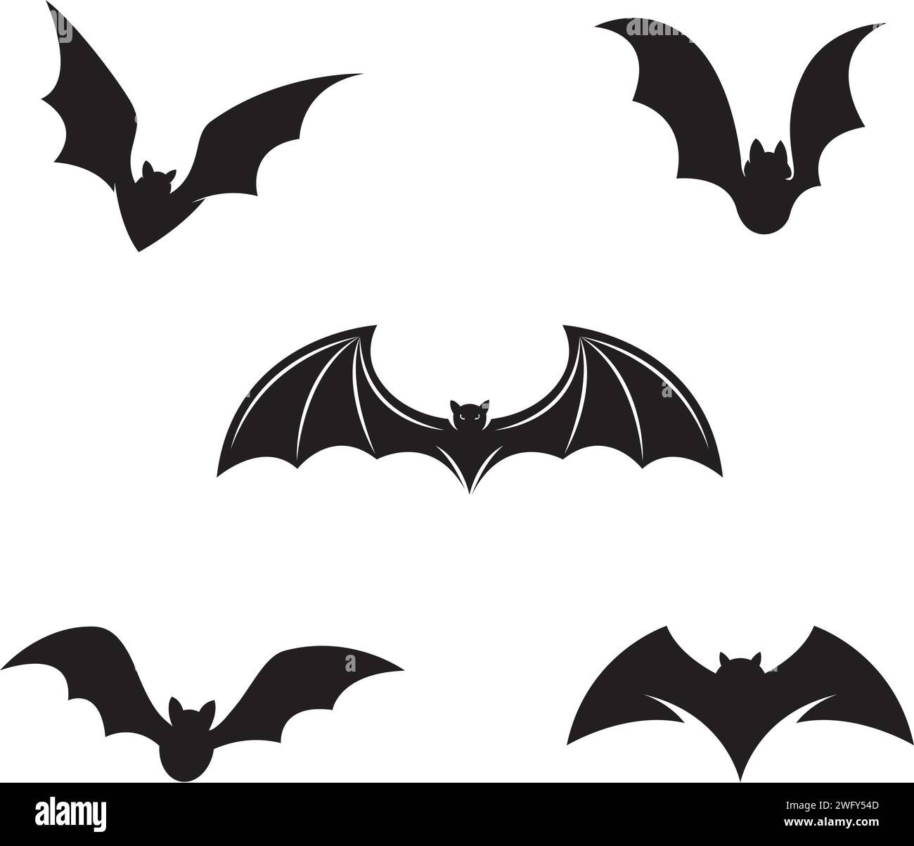 bat vector icon template illustration design Stock Vector