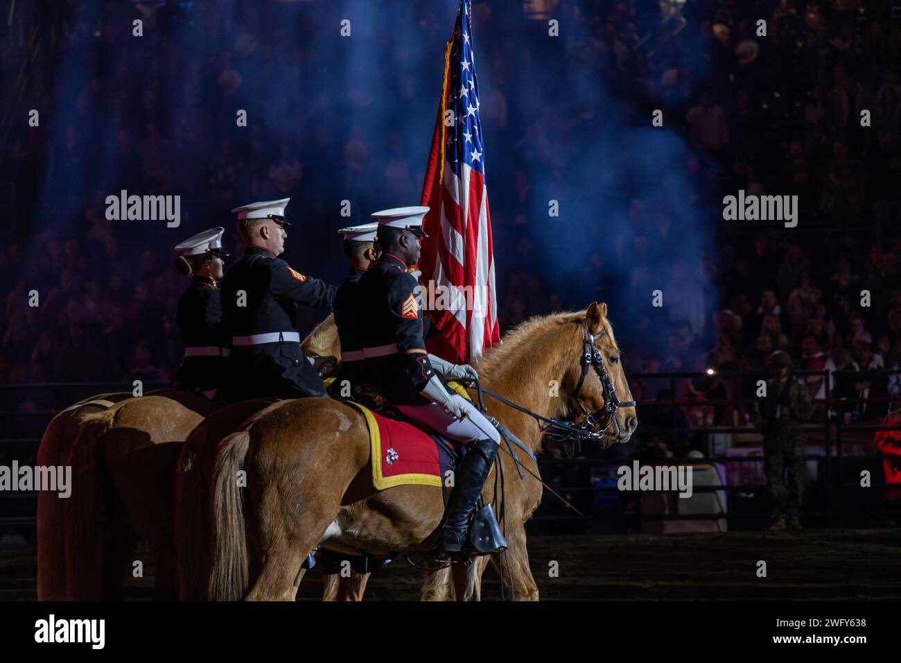 U.S. Marines with the Marine Corps Mounted Color Guard, Marine Corps