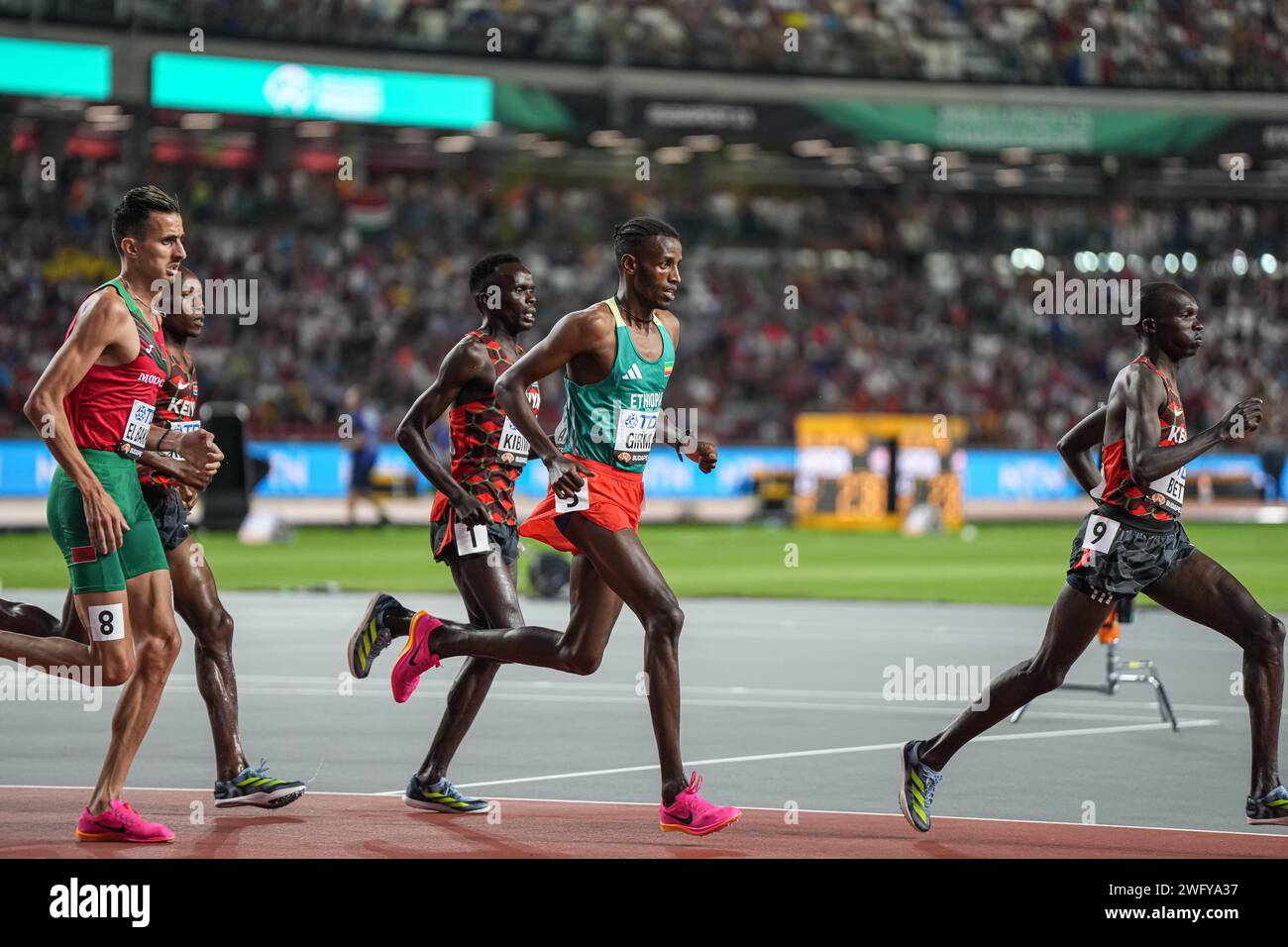 Lamecha GIRMA participating in the 3000 METRES STEEPLECHASE at the World Athletics Championships