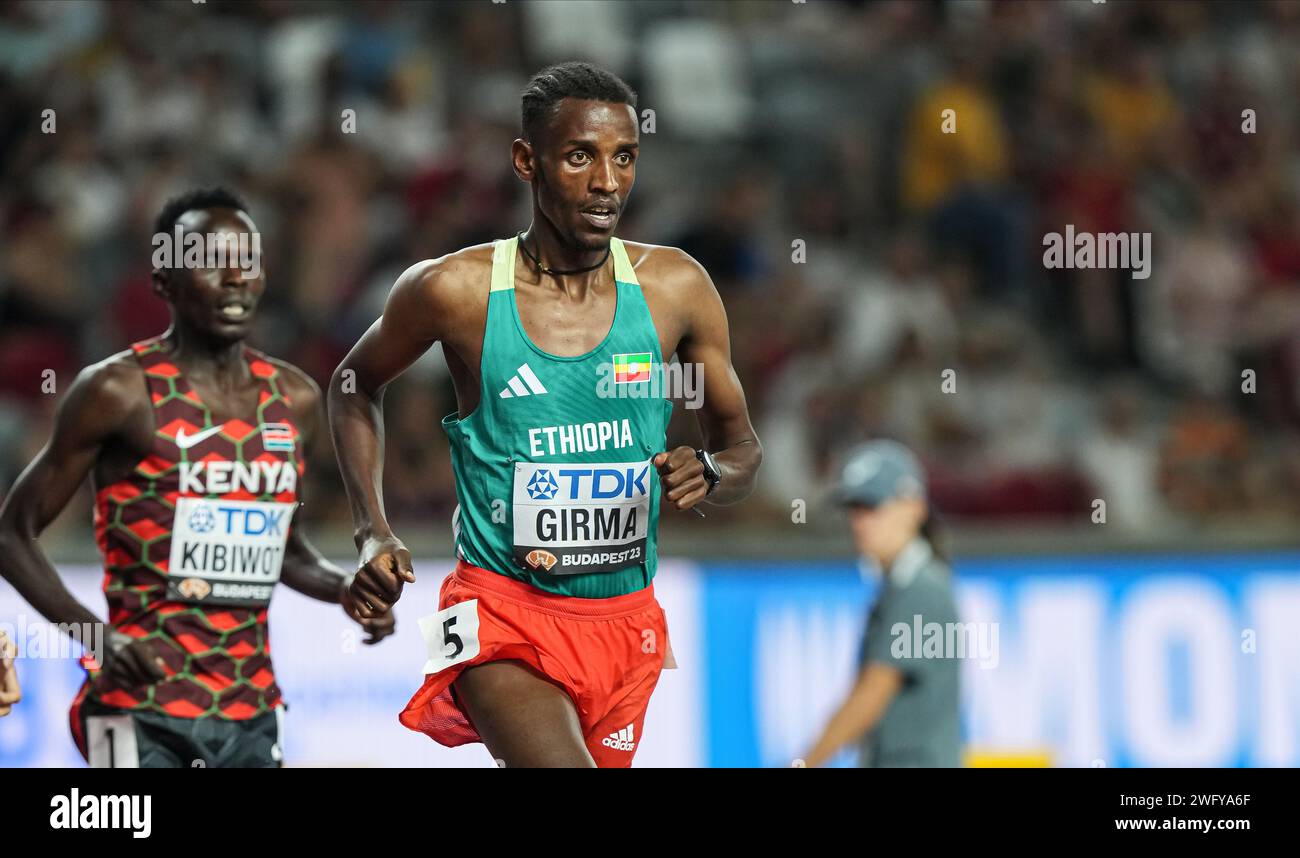 Lamecha GIRMA participating in the 3000 METRES STEEPLECHASE at the World Athletics Championships