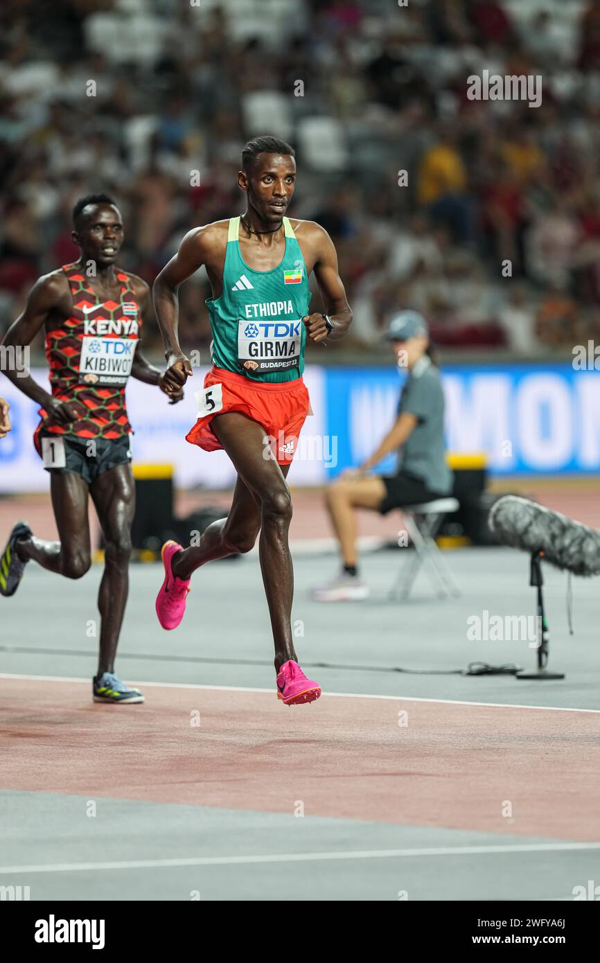 Lamecha GIRMA participating in the 3000 METRES STEEPLECHASE at the World Athletics Championships