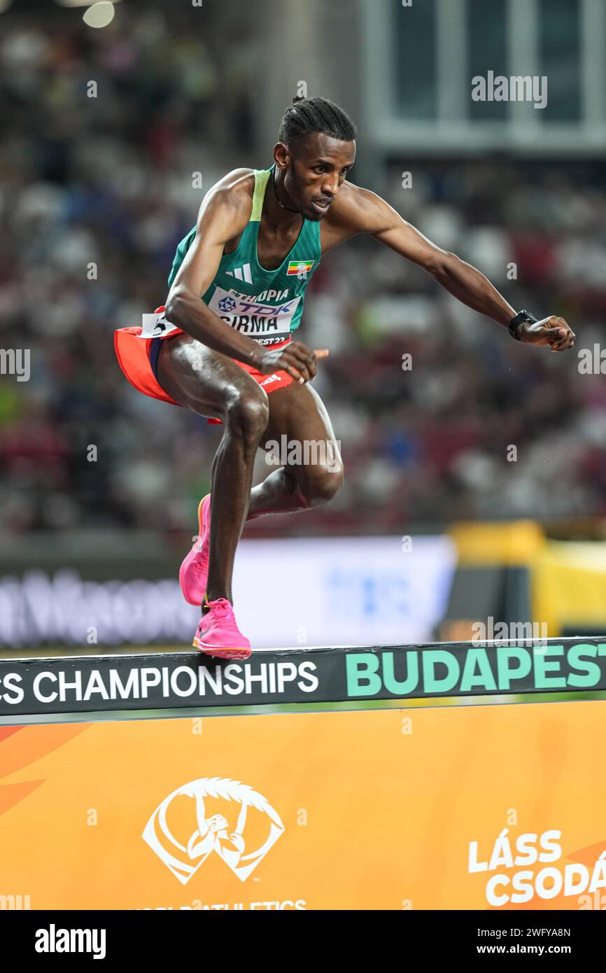 Lamecha GIRMA participating in the 3000 METRES STEEPLECHASE at the