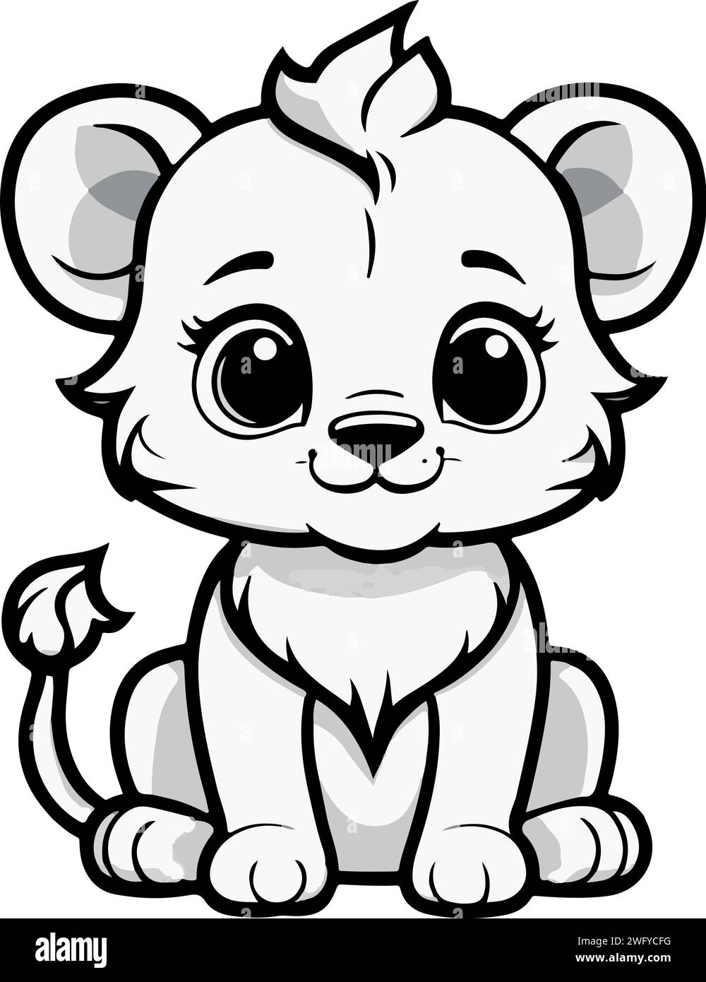 Cartoon lion Black and White Stock Photos & Images - Alamy