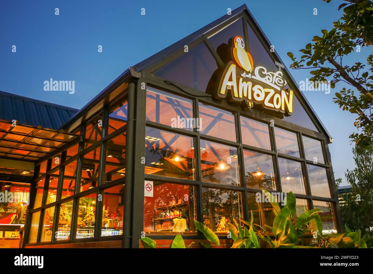 Phitsanulok, Thailand - October, 2018: Cafe Amazon on October 15, 2018 in Cafe Amazon at Phitsanulok Province, Thailand. It's a famous Thai franchise Stock Photo