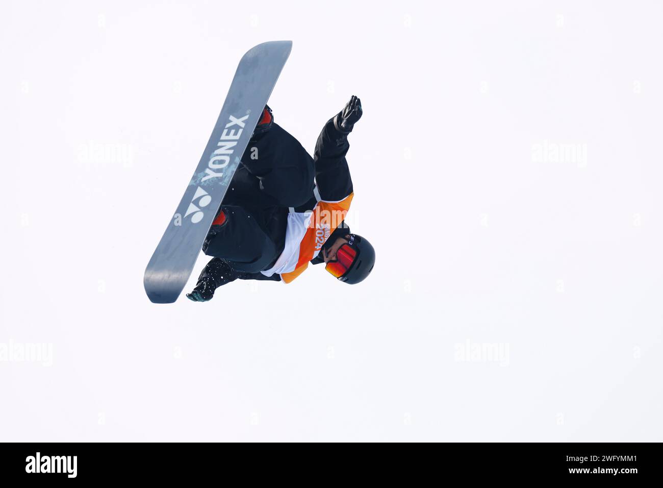 Kyu Shimasaki (JPN),  FEBRUARY 1, 2024 - Snowboarding : Men's Halfpipe Qualification during the Gangwon 2024 Winter Youth Olympic Games  at Hoengseong Welli Hilli Park Ski Resort, Hoengseong, Korea. (Photo by AFLO SPORT) Stock Photo