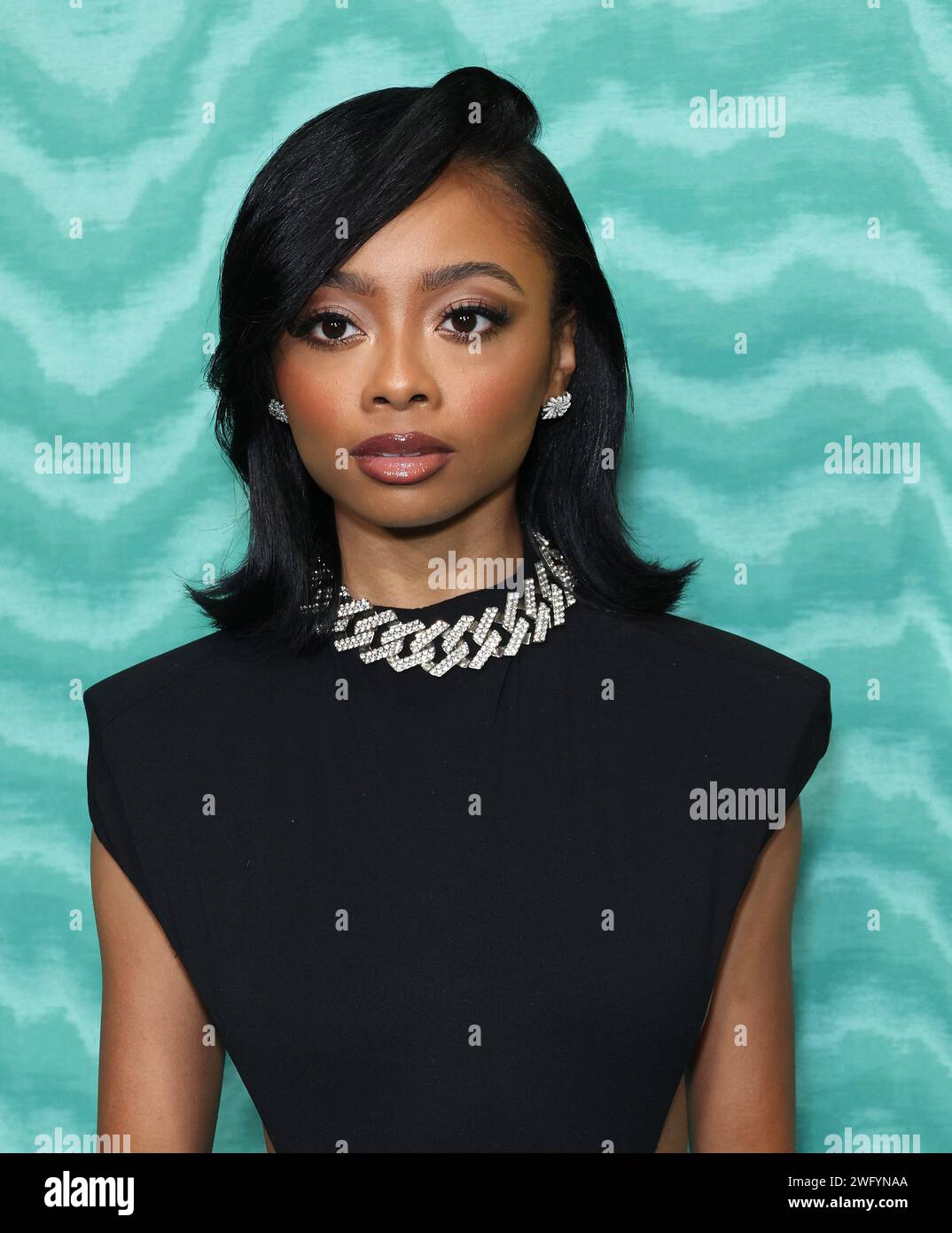 Skai Jackson attends the 2024 Warner Music Group PreGRAMMY Party at