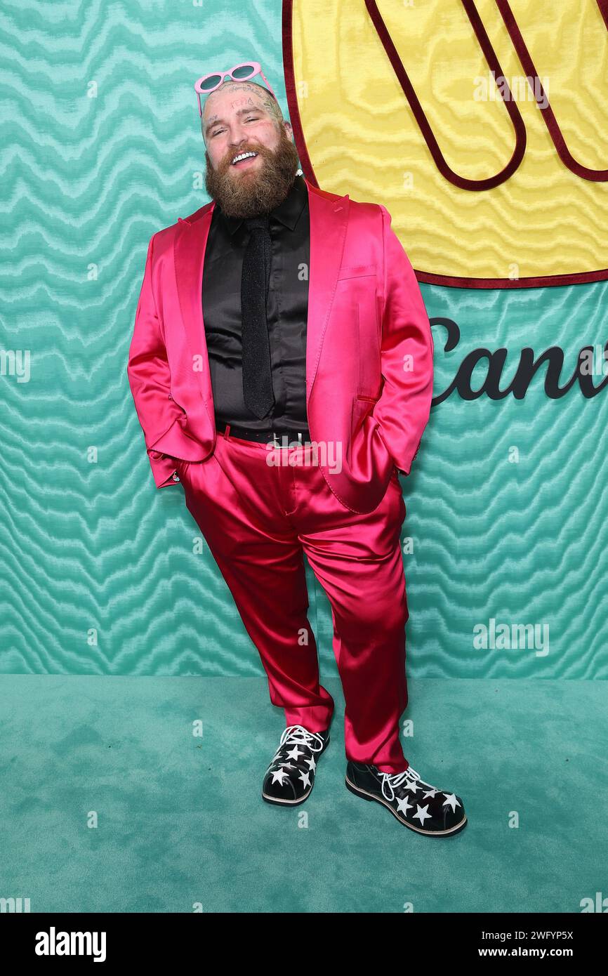 Teddy Swims attends the 2024 Warner Music Group PreGRAMMY Party at