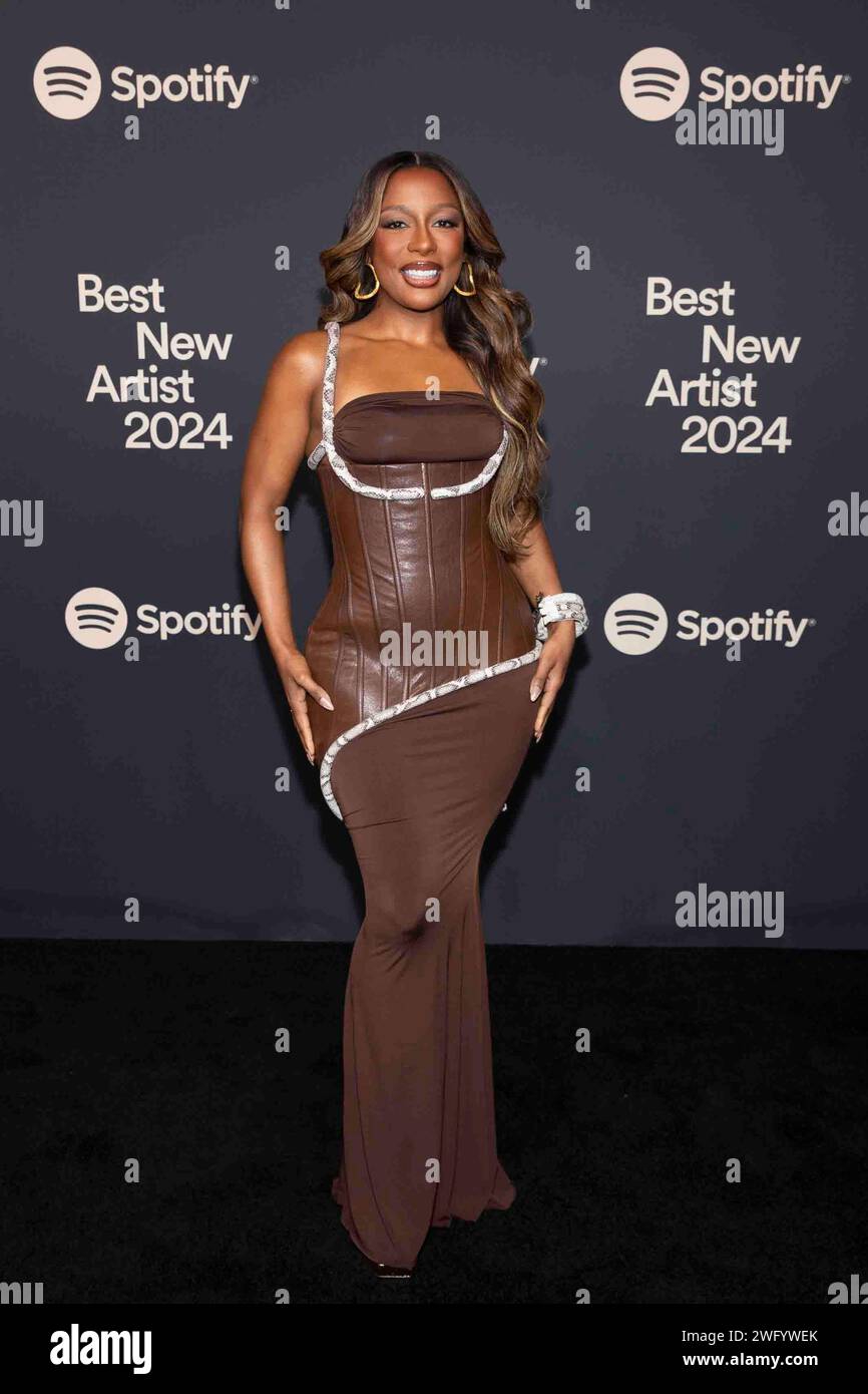 Los Angeles, USA. 01st Feb, 2024. Victoria Monet attends the arrivals ...