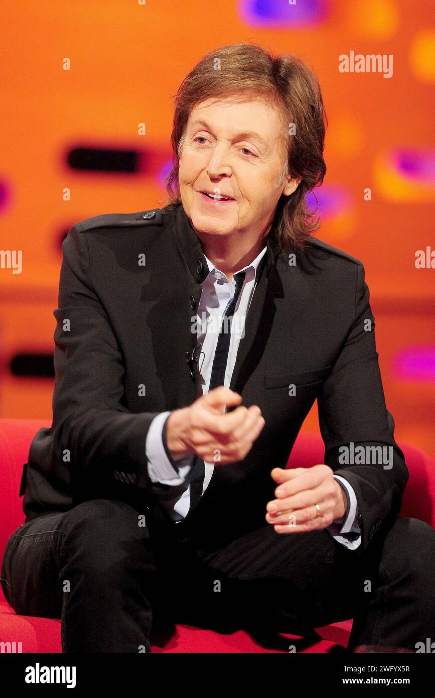 File photo dated 17/10/13 of Sir Paul McCartney, who has hailed the late Buddy Holly as an 'all-inclusive one-man band' as he spoke of the influence the singer had on The Beatles. The US musician, who has been regarded as a pioneer for rock and roll, died aged 22 on February 3 1959 in a plane crash in Iowa along with fellow passengers and musicians Richie Valens and JP 'The Big Bopper' Richardson and their pilot Roger Peterson. Issue date: Friday February 2, 2024. Stock Photo