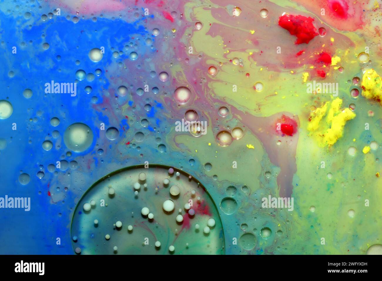 Marbled blue abstract background. Liquid marble pattern. High quality photo Stock Photo