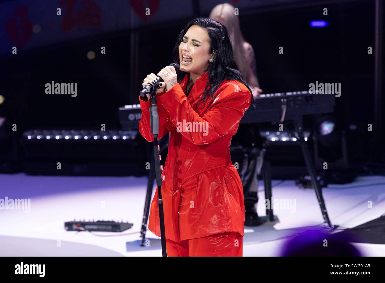 Demi Lovato live bei einem American Heart Associations Go Red for Women Red Dress Collection Concert im Jazz at Lincoln Center. New York, 31.01.2024 *** Demi Lovato live at the American Heart Associations Go Red for Women Red Dress Collection Concert at Jazz at Lincoln Center New York, 31 01 2024 Foto:xM.xCranex/xFuturexImagex lovato 4134 Stock Photo