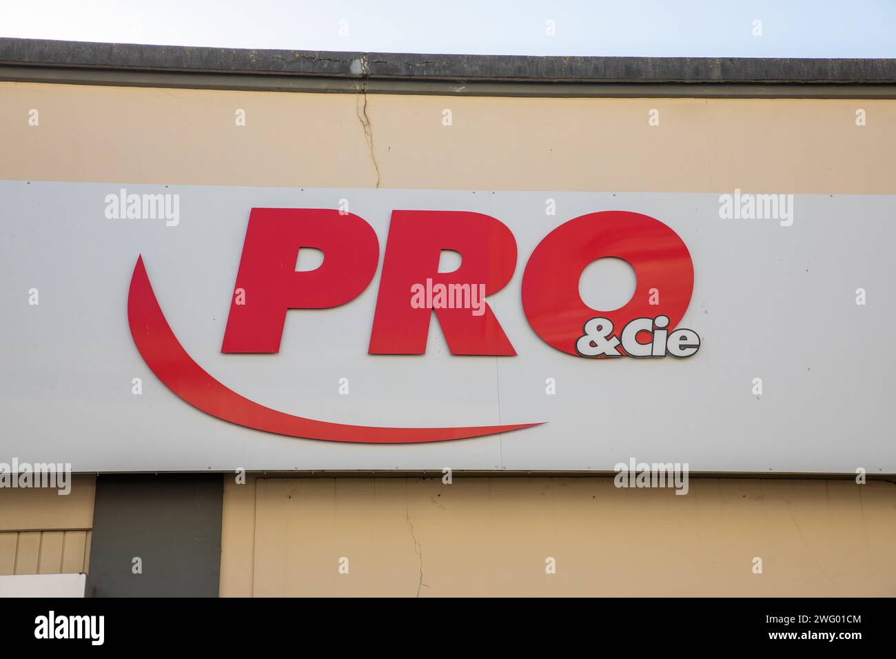 Bordeaux , France -  01 31 2024 : pro & cie store chain brand logo and text sign on wall facade entrance diy shop professional and company Stock Photo