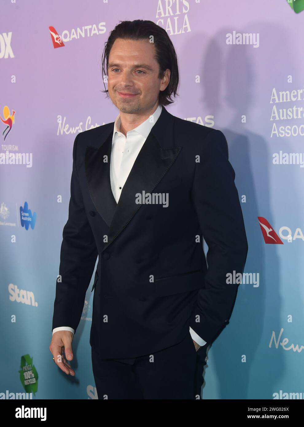 Los Angeles USA 01st Feb 2024 Sebastian Stan Arriving At The 21st   Los Angeles Usa 01st Feb 2024 Sebastian Stan Arriving At The 21st Annual Gday Usa Arts Gala Held At The Skirball Cultural Center On February 1 2024 In Los Angeles Ca Aloaff Usacom Credit Affalamy Live News 2WG026X 