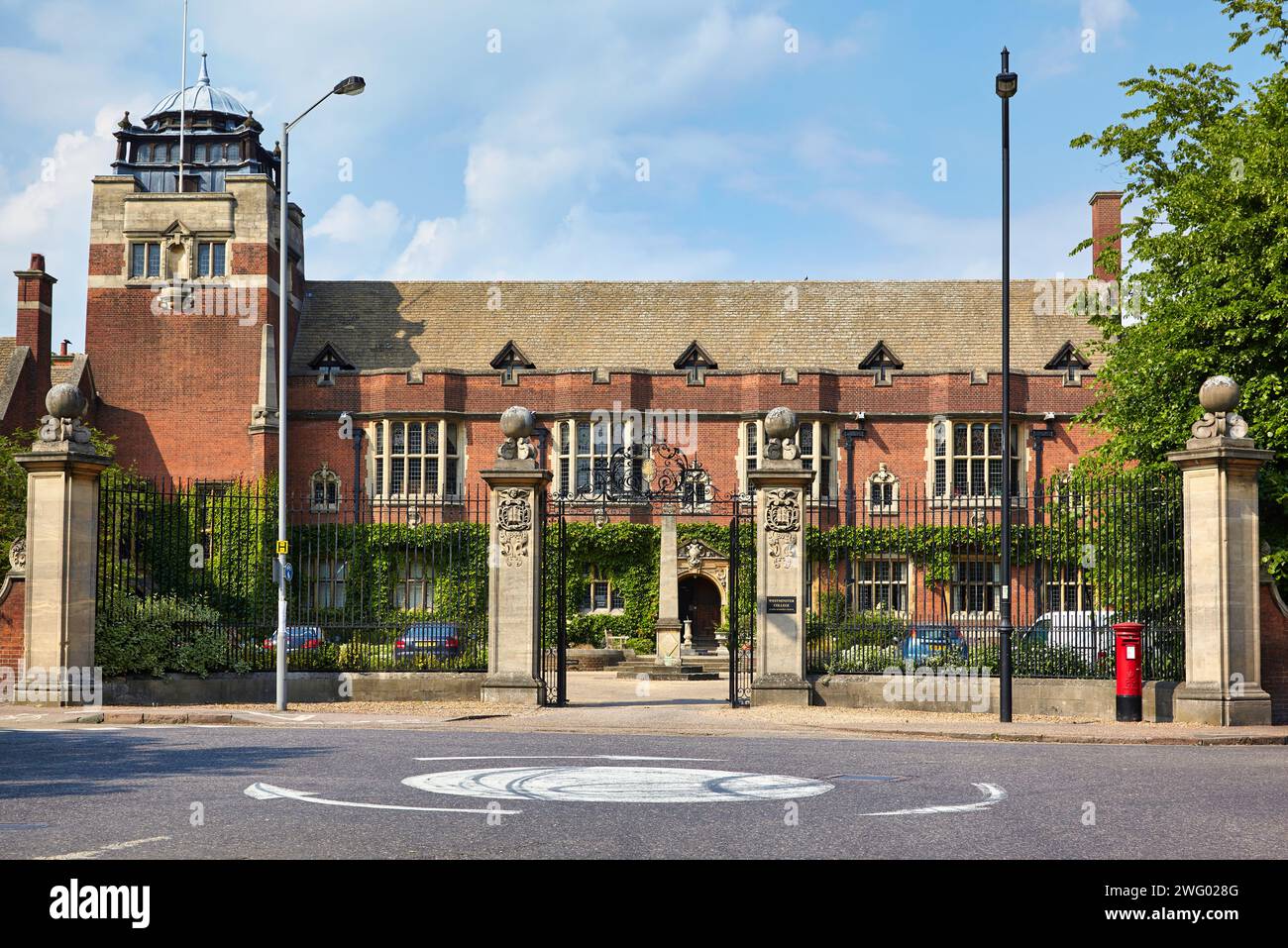 Cambridge, United Kingdom - June 26, 2010: Westminster College, a theological college of the United Reformed Church located by the intersection of Cam Stock Photo