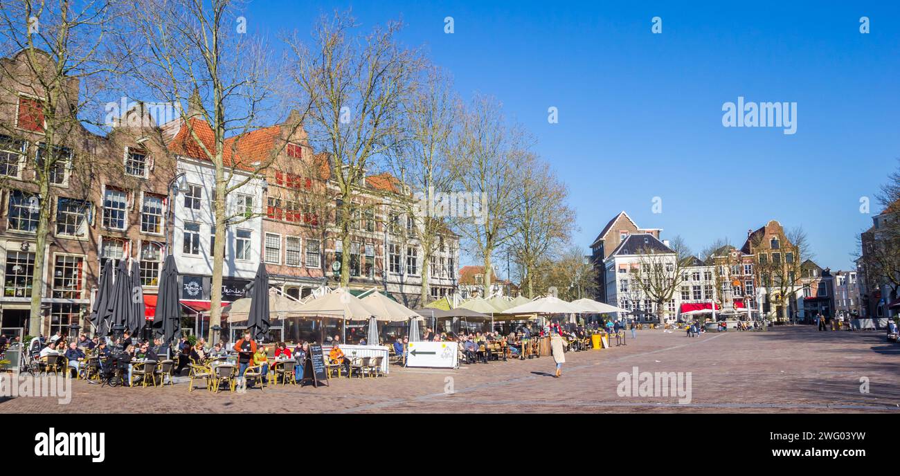 Panorama Of The Historic Brink Square In Deventer Netherlands Stock panorama-of-the-historic-brink-square-in-deventer-netherlands-stock