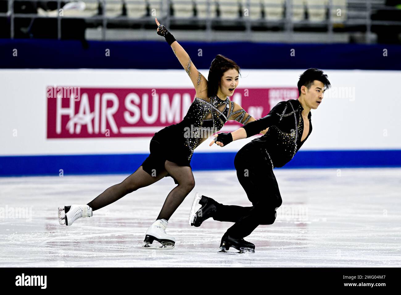 Shang SHI & Nan WU (CHN), during Ice Dance Rhythm Dance, at the ISU ...