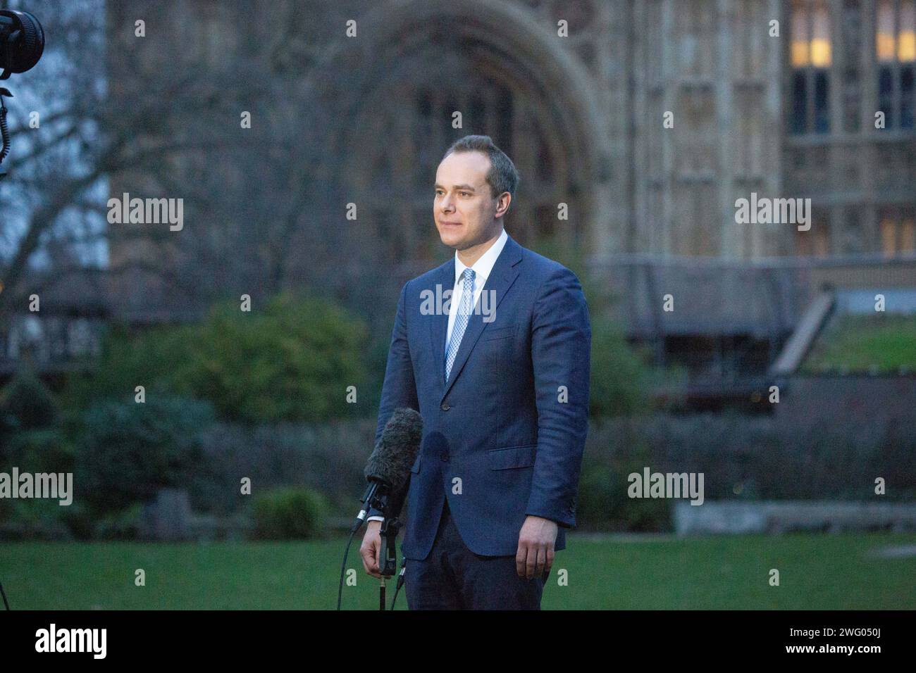 February 2 2024 London England United Kingdom Minister For   February 2 2024 London England United Kingdom Minister For Children Families And Wellbeing David Johnston Is Seen In Westminster During Morning Media Round Credit Image Tayfun Salcizuma Press Wire Editorial Usage Only! Not For Commercial Usage! 2WG050J 