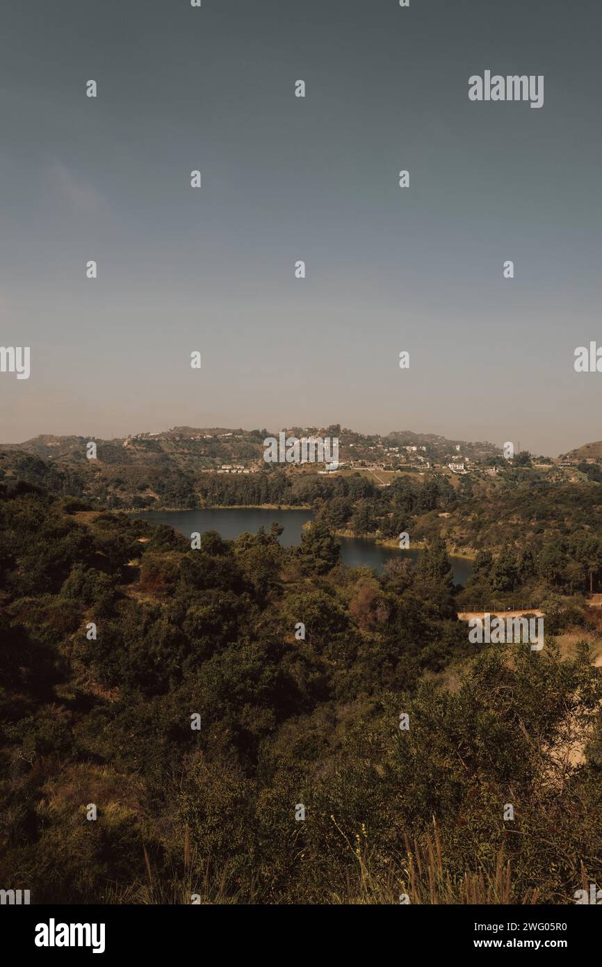 View of mountains and hills in Los Angeles, California Stock Photo