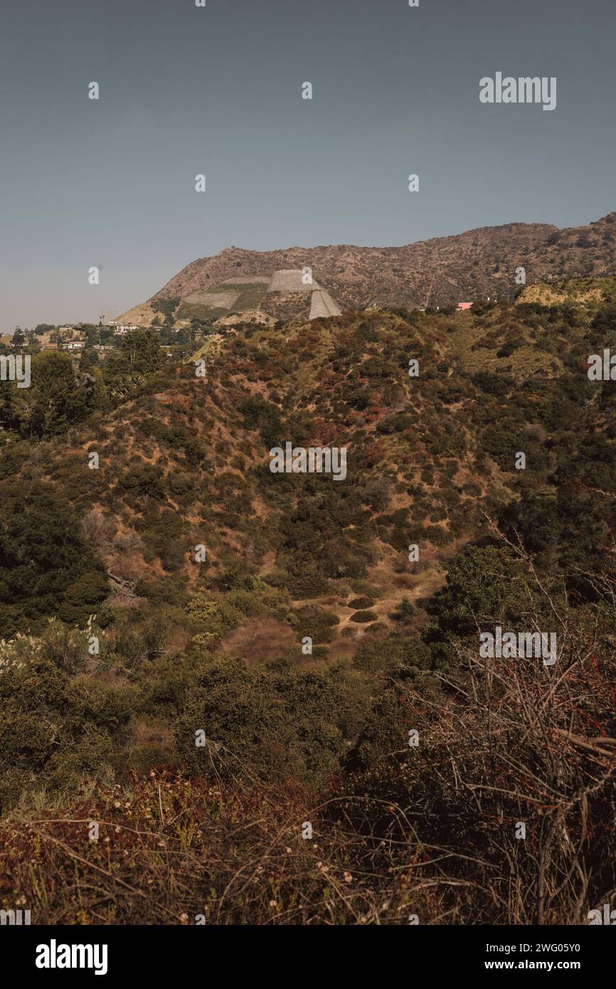 View of mountains and hills in Los Angeles, California Stock Photo