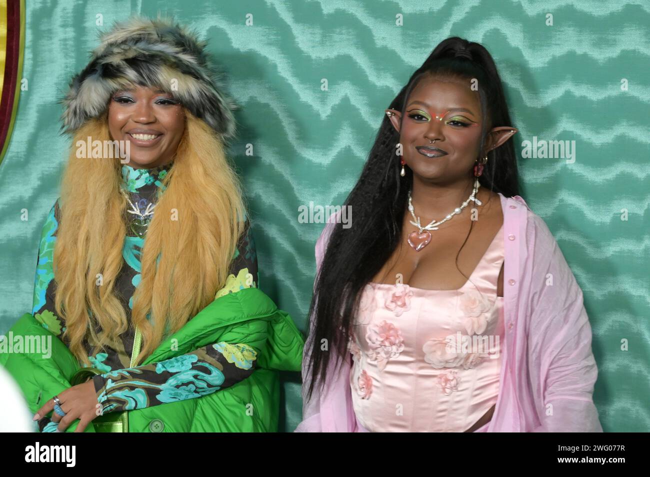 LOS ANGELES, USA. February 01, 2024: Bobbi LaNea Taylor & Folayan Omi