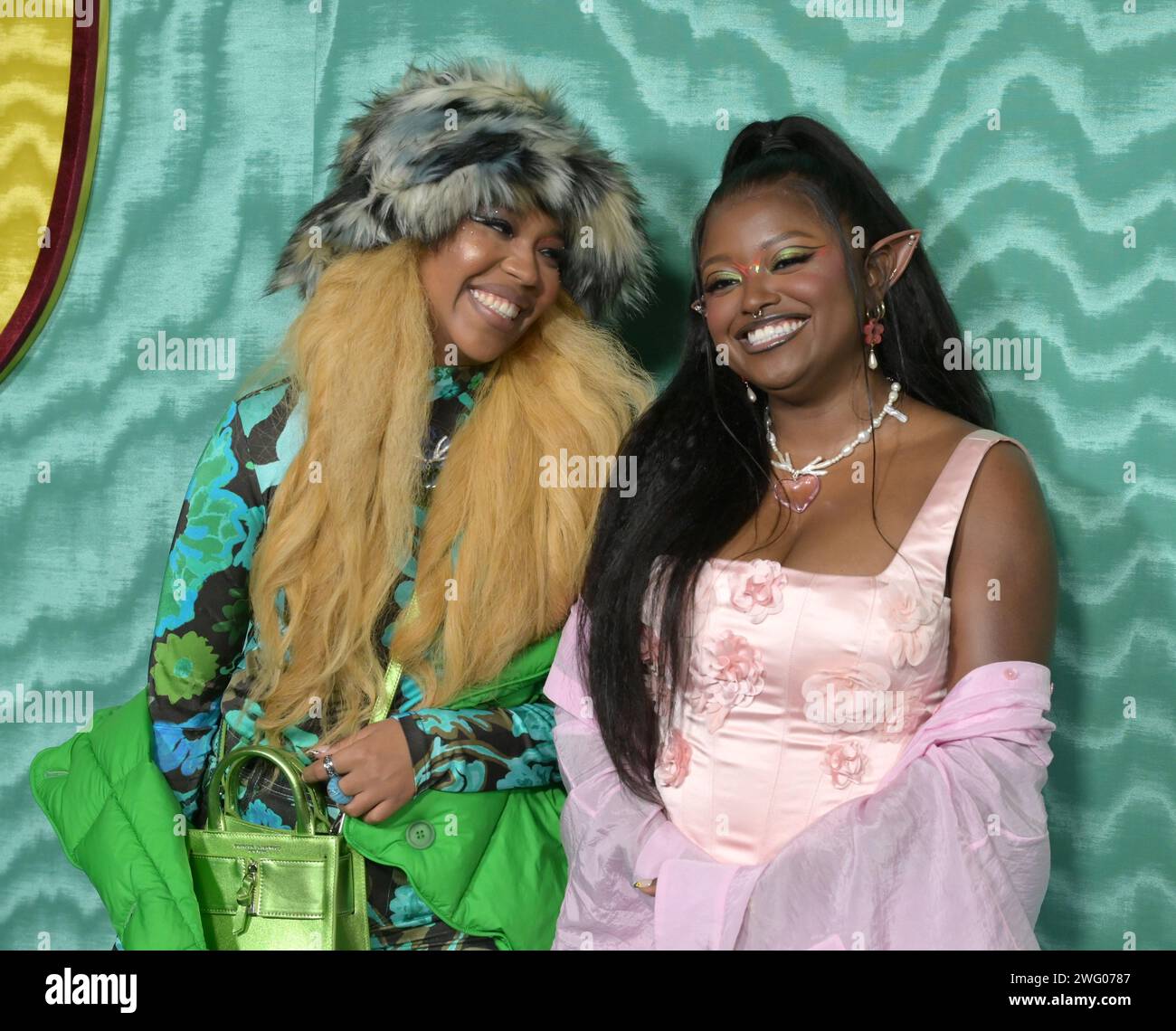 LOS ANGELES, USA. February 01, 2024: Bobbi LaNea Taylor & Folayan Omi
