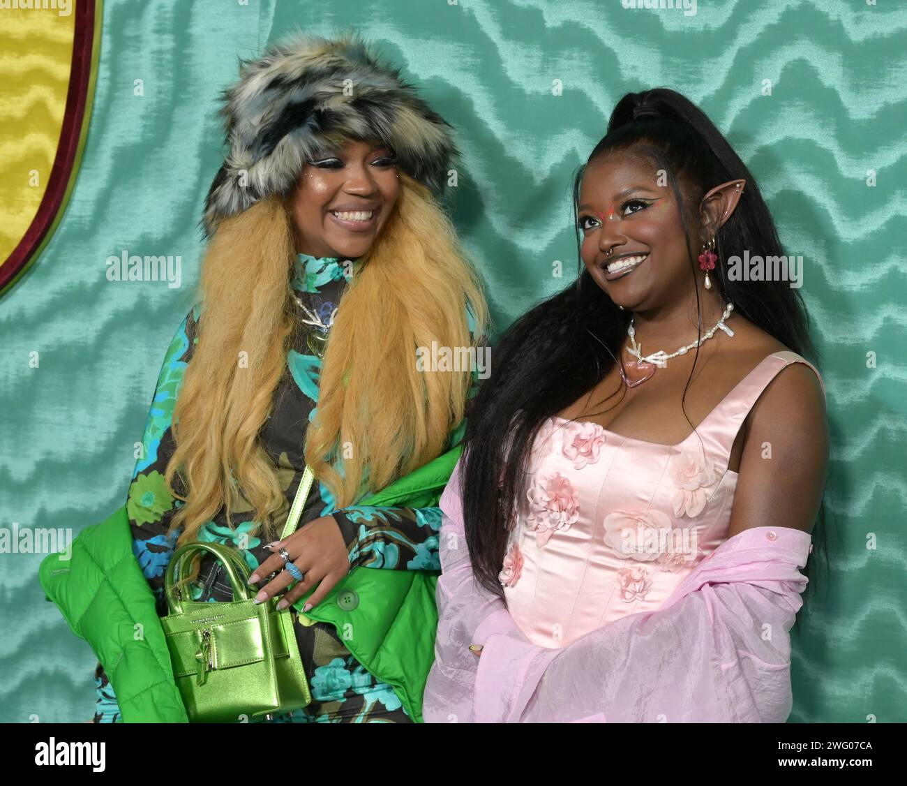LOS ANGELES, USA. February 01, 2024: Bobbi LaNea Taylor & Folayan Omi