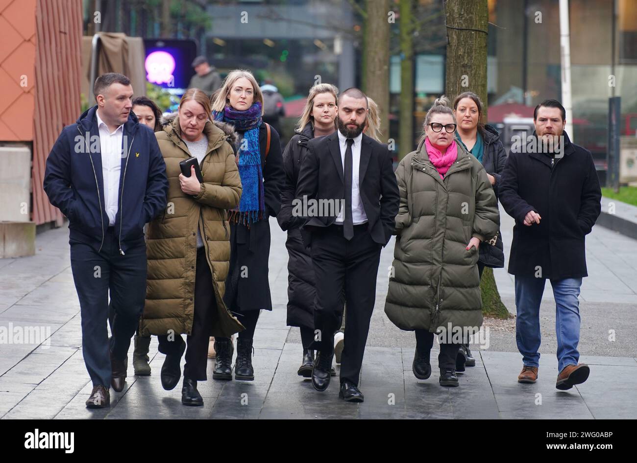 Brianna Ghey's (third left) mother Esther Ghey arrives at Manchester ...