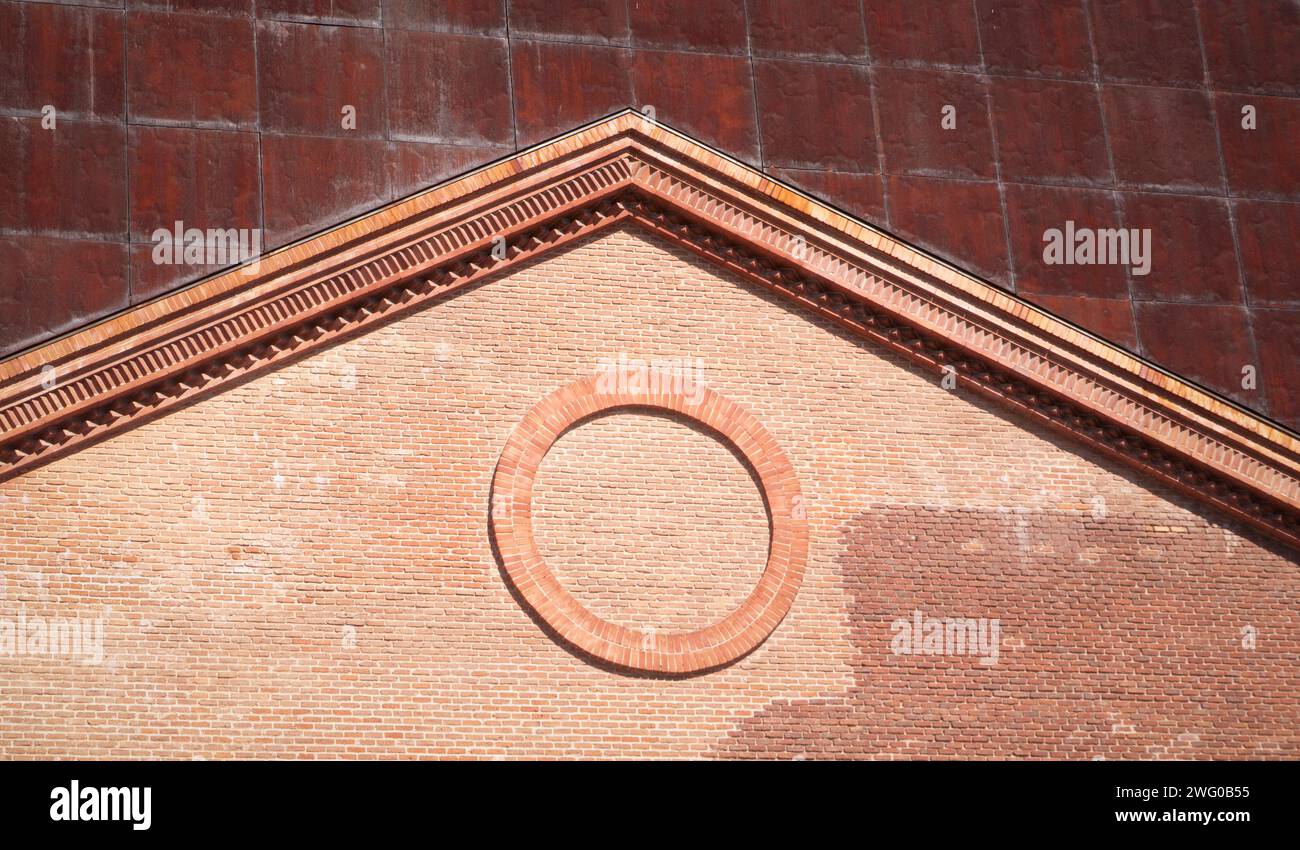 Old factory brick facade Stock Photo - Alamy