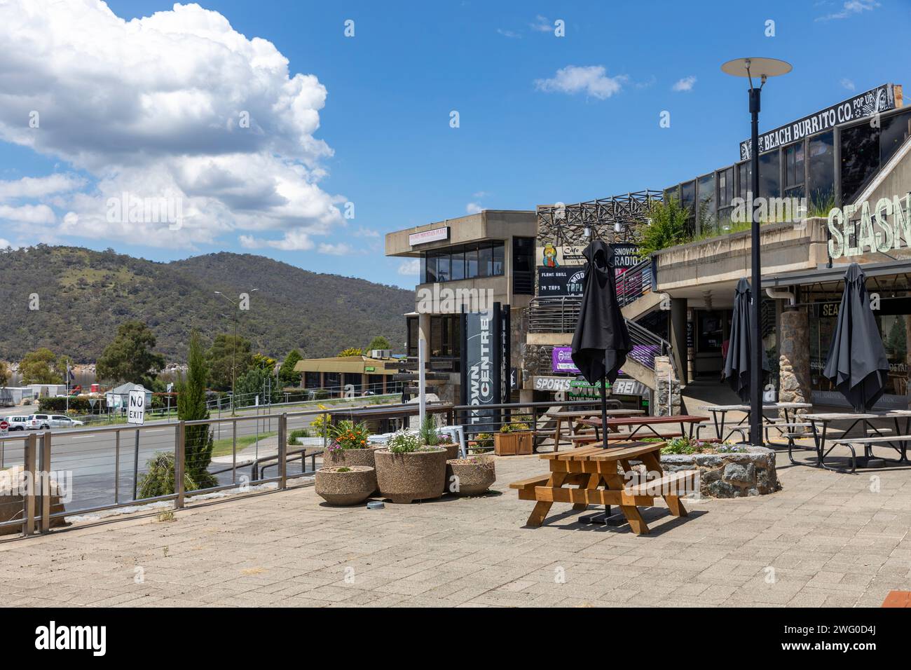 Jindabyne Australian town in the Snowy Monaro region, town centre with