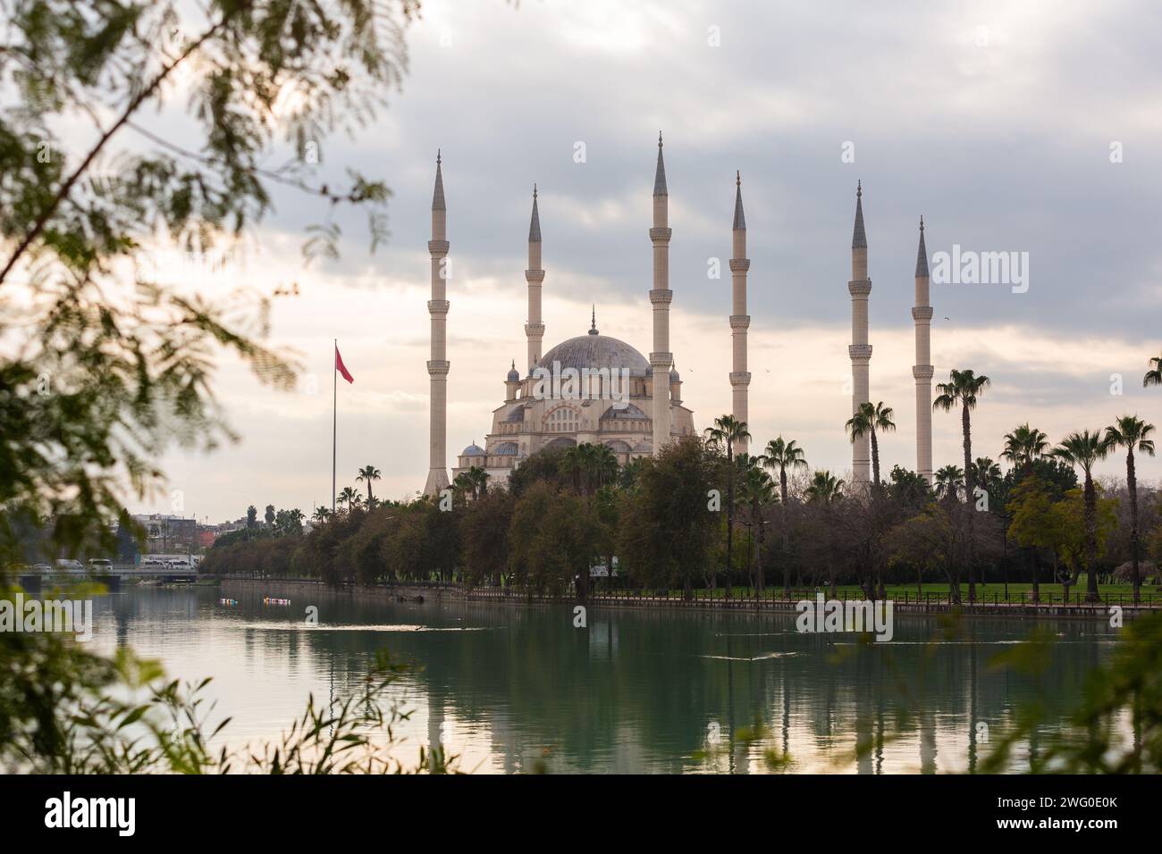 Adana, Turkiye - January 25, 2024: The Sabanci Central Mosque in Adana ...