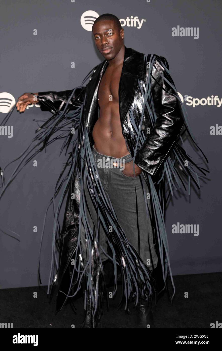 Los Angeles, USA. 01st Feb, 2024. Moses Sumney attends the arrivals of ...