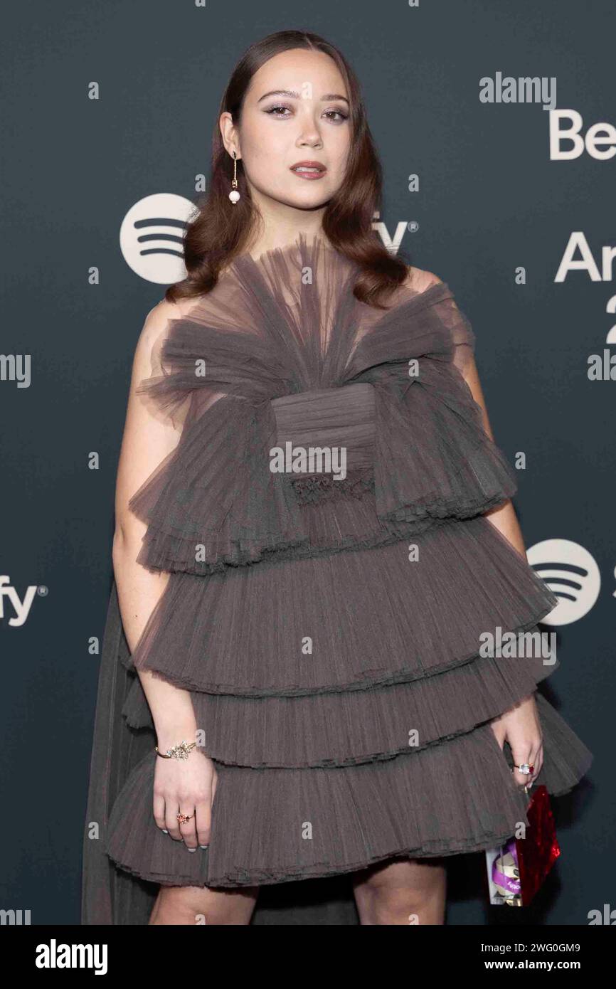 Laufey attends the arrivals of Spotify’s 2024 Best New Artist Party at