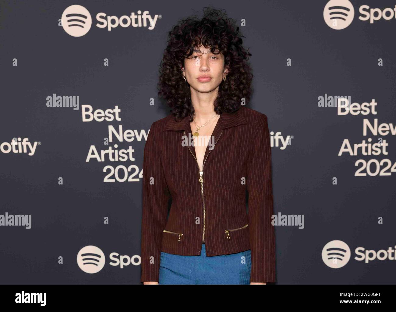 Los Angeles, USA. 01st Feb, 2024. Towa Bird attends the arrivals of Spotify's 2024 Best New