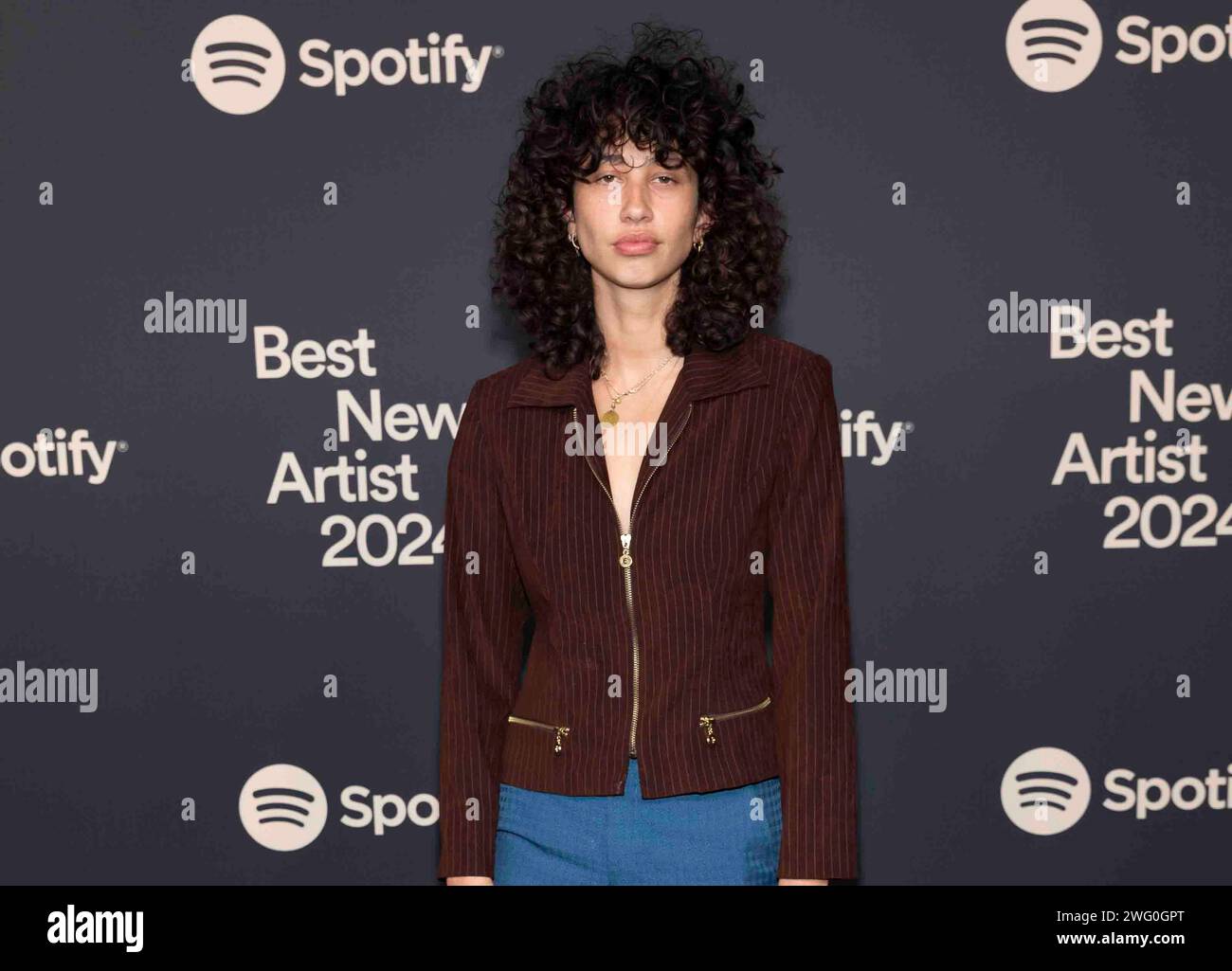 Los Angeles, USA. 01st Feb, 2024. Towa Bird attends the arrivals of Spotify's 2024 Best New Artist Party at Paramount Studios in Los Angeles, CA on February 1, 2024. (Photo by Corine Solberg/SipaUSA) Credit: Sipa USA/Alamy Live News Stock Photo