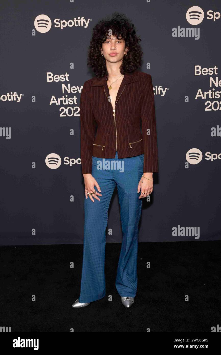 Los Angeles, USA. 01st Feb, 2024. Towa Bird attends the arrivals of Spotify's 2024 Best New Artist Party at Paramount Studios in Los Angeles, CA on February 1, 2024. (Photo by Corine Solberg/SipaUSA) Credit: Sipa USA/Alamy Live News Stock Photo