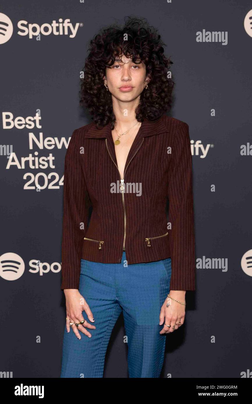 Los Angeles, USA. 01st Feb, 2024. Towa Bird attends the arrivals of Spotify's 2024 Best New Artist Party at Paramount Studios in Los Angeles, CA on February 1, 2024. (Photo by Corine Solberg/SipaUSA) Credit: Sipa USA/Alamy Live News Stock Photo