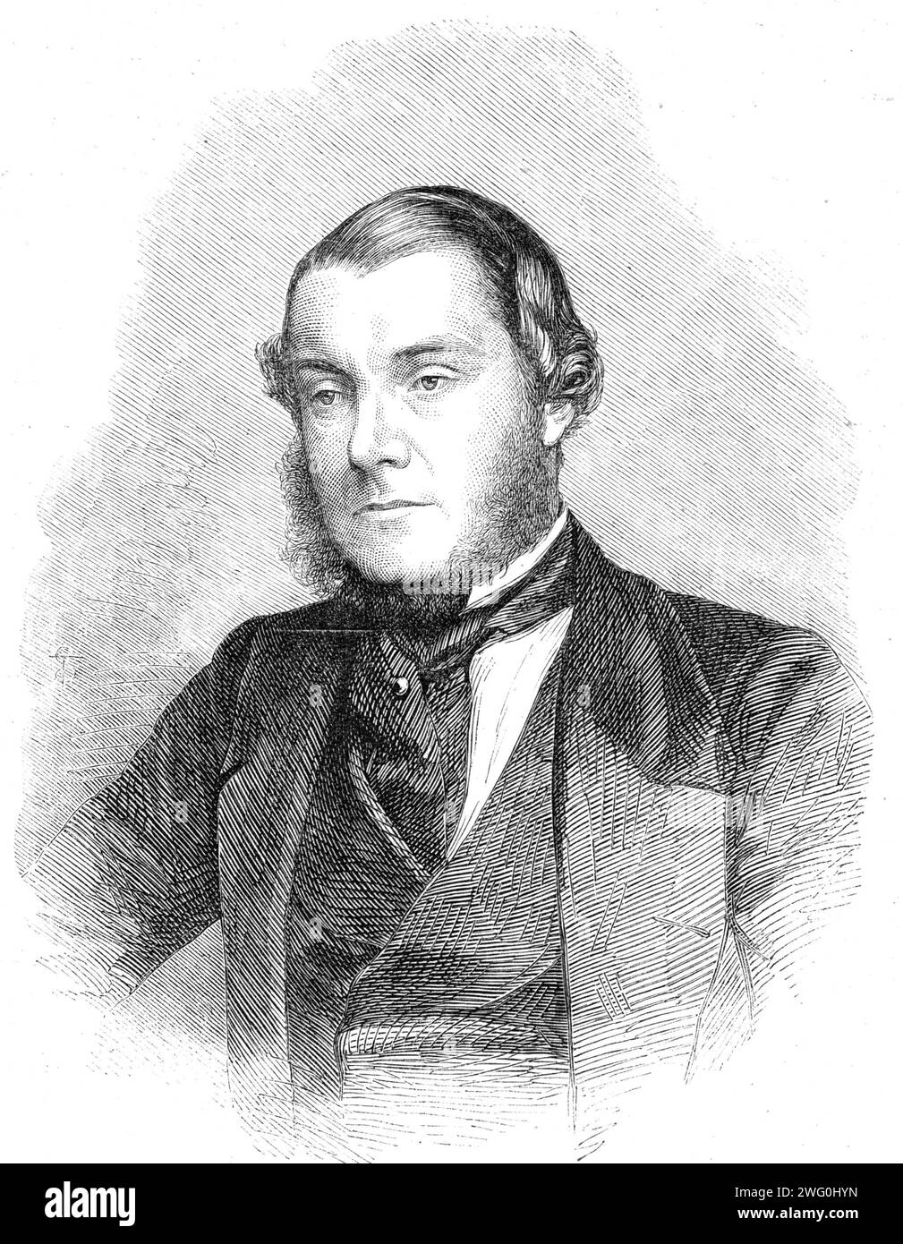 The late Mr. John Nesbit, Professor of Chemistry and Principal of Kennington Agricultural College, 1862. '...at the age of fifteen he made an electric-battery which was purchased by the Mechanics' Institute...and proved his introduction to the place where in after years he commenced his career as a public lecturer...he was...[taught by] the celebrated Dr. Dalton, the founder of the atomic theory... He travelled everywhere through the agricultural districts, and thus acquired that sound knowledge of practical farming which he soon learnt so well to blend with scientific chemistry...Geology was Stock Photo