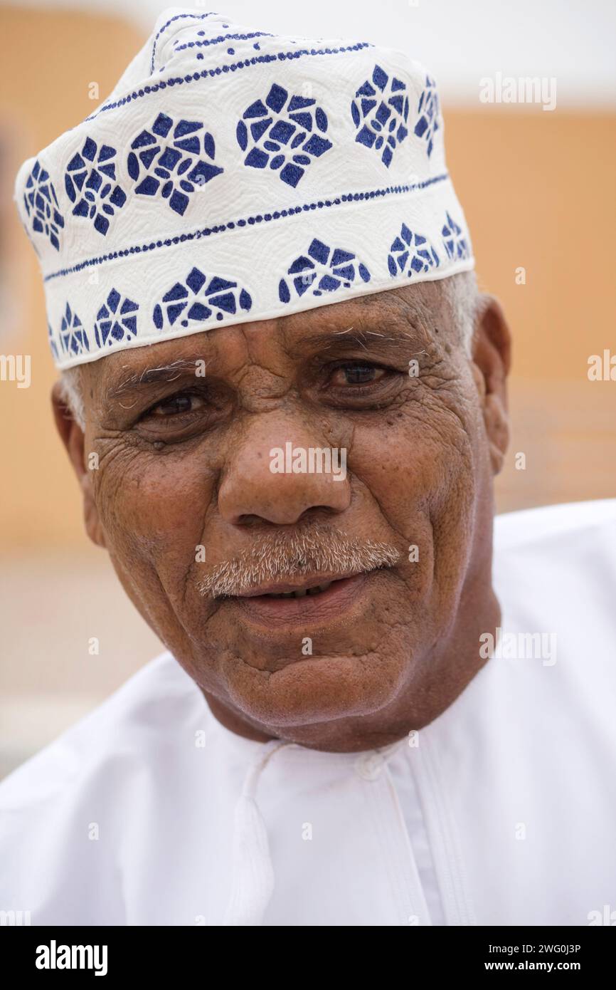 An Omani man with traditional clothing in Salalah, Oman. Stock Photo