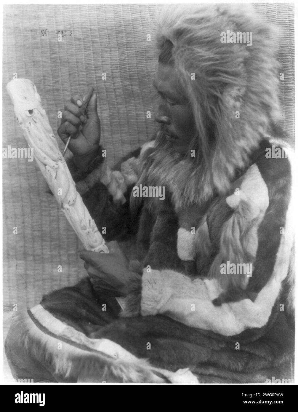 The ivory carverNunivak, c1929 Stock Photo Alamy