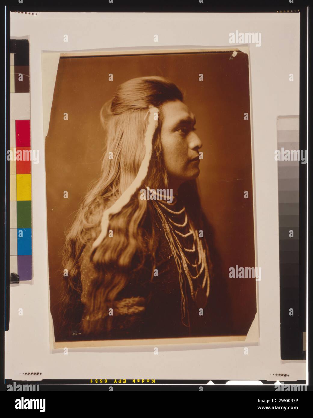 Lawyer-Nez Perc&#xe9;, c1905. Head-and-shoulders portrait profile of Nez Perc&#xe9; man. Stock Photo