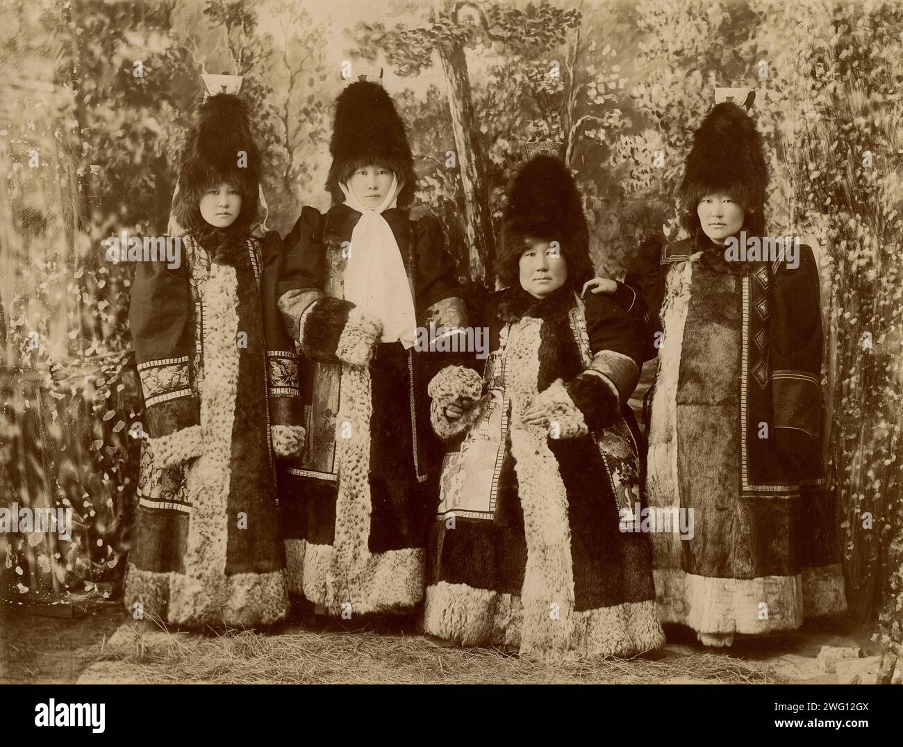 Russian women fur coat 19th century hi-res stock photography and